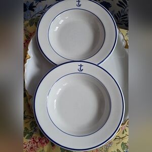2 Vintage US NAVY Wardroom Officers Mess Soup Bowls
